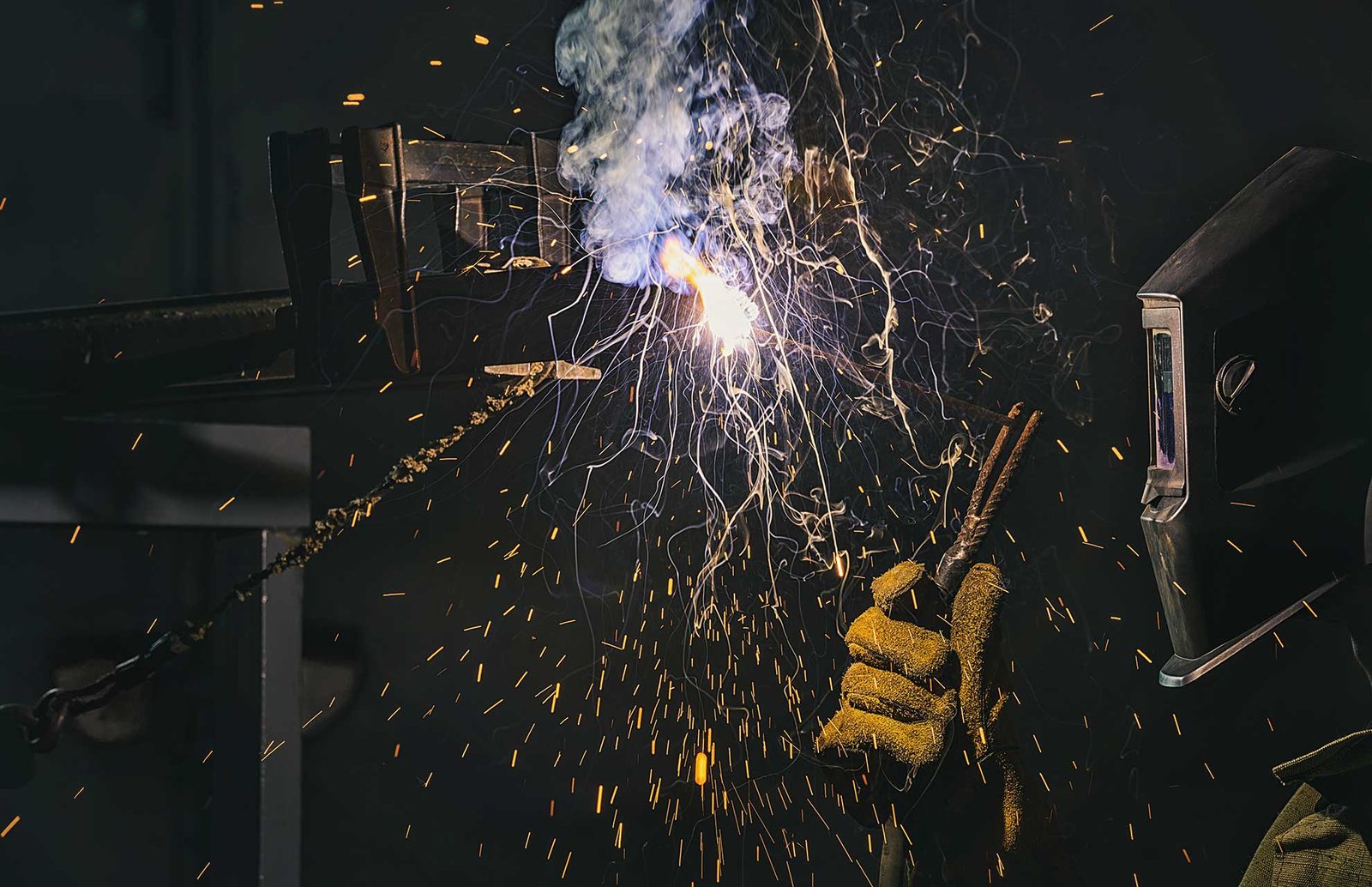 Welder at work